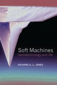 Nærbilde av bokomslaget for "Soft Machines (Pocket)" om nanoteknologi og liv, utgitt av Oxford University Press.
