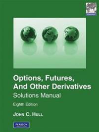 Bokia.no løsninger manual for Options, Futures og Andre Derivater, finanseksjon, global utgave, viser bokcover med tittel og design.