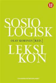 Sosiologisk leksikon fra Universitetsforlaget, illustrasjon av bokomslag med tittelen tydelig synlig.