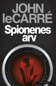 Innbundet roman "Spionenes arv" av Cappelen Damm med bokomslag og tittel på forsiden.