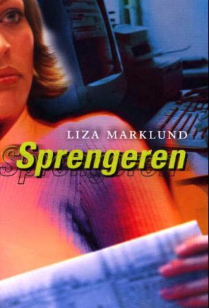 Bokomslag for «Sprengeren» krimroman utgitt av De Norske Bokklubbene, med mørk dramatisk design og tittel i tydelig tekst.
