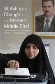 Bokomslag for "Stability and Change in the Modern Middle East" av I.B. Tauris, politikk, med bilder av Midtøsten-regionen.