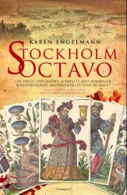 Omslagsbilde av romandrakten Stockholm Octavo fra Pantagruel, innbundet med tittel og forfatter på forsiden