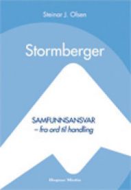 Bokomslag for "Stormberger: Samfunnsansvar fra ord til handling", en innovasjonsbok utgitt av Hegnar Media.