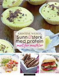 Bok om sunn og sterk mat for muskler av Cappelen Damm, innbundet, med bilder av sunn mat og muskler på forsiden