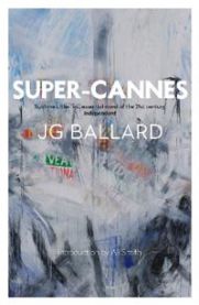 Diverse bok "Super-Cannes" av Vigmostad & Bjørke AS (VB Import) vist i pocketutgave, med omslagsdesign og sidebilder.