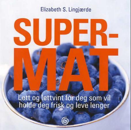 Bilde av Supermat innbundet, en bok om mat og drikke fra Kagge forlag, med fargerik omslagsdesign og tekst.