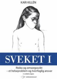 Politikkbok "Sveket I" av Kommuneforlaget, åpen bok med tekst og diagrammer synlig på siden.