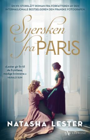 Bokomslag for "Syersken fra Paris" av Bonnier norsk forlag, en pocketoversatt skjønnlitterær roman for voksne.