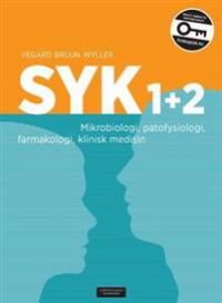 Sykepleiebok om mikrobiologi, patofysiologi, farmakologi og klinisk medisin fra Cappelen Damm, viser bokomslag med tekst og bilder.