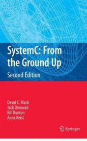 Bilde av boken "SystemC: From the Ground Up" i innbundet utgave, relatert til data- og informasjonsteknologi.