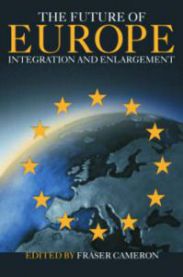 Pocket-politikk bok om Europas fremtid, integrasjon og utvidelse, publisert av Psychology Press, viser omslaget.