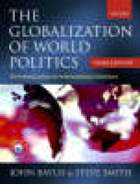 Bokomslag for "The Globalization of World Politics," en introduksjon til internasjonale relasjoner, utgitt av Oxford University Press.