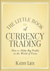 Bokia.no finansbok om valutahandel, innbundet, viser forsiden med tittelen The Little Book of Currency Trading og valutagrafikk