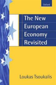 Bok om europeisk økonomi, "The New European Economy Revisited" politikkbok, vist med omslag og tittel.