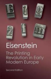 Bokomslag for "The Printing Revolution in Early Modern Europe" av Bokia.no, viser tittel og illustrasjon om trykkekunstens historie.