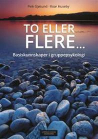 Bilde av boken "To eller flere: basiskunnskaper i gruppepsykologi" fra Cappelen, med tittel og forsideillustrasjon.