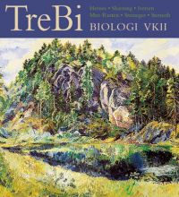 VGS læringsbok i biologi for VKII, utgitt av Gyldendal, med illustrasjoner og diagrammer for biologistudier.