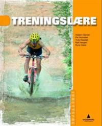 Bilde av Treningslære fra Gyldendal, en bok om idrett og utendørsaktiviteter, vist med åpen bok og treningsutstyr.