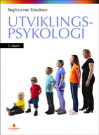 Bilde av utviklingspsykologi-bok fra Gyldendal, viser bokomslag med tittel og grafiske elementer relatert til psykologi.