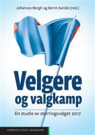 Bilde av bokomslag for "Velgere og valgkamp" av Cappelen Damm, med fokus på politikken og valganalyse fra 2017 stortingsvalg
