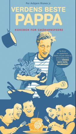 En pocketbok med tittelen "Verdens beste pappa" om mat og drikke, utgitt av Kagge forlag, vises i bildet.