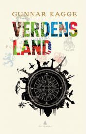Bokomslag for "Verdens land" av Gyldendal, en innbundet bok om geografi, geofag og miljøkunnskap med verdenskart.