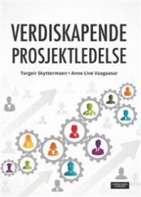 Bilde av boken "Verdiskapende prosjektledelse" om ledelse, utgitt av Cappelen Damm, med bokomslag og tittel visible