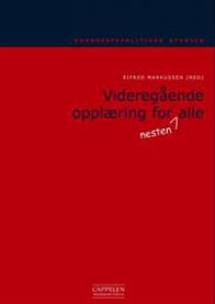 Bilde av boken "Videregående opplæring for (nesten) alle" innen pedagogikk fra Cappelen, med åpen bok og notat.