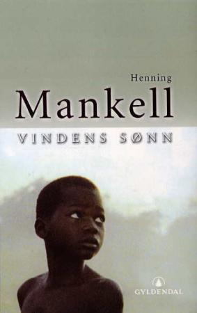 En innbundet roman "Vindens sønn" med omslagsdesign, utgitt av Gyldendal Norsk Forlag AS.