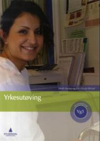 Bilde av lærebok i yrkesutøving for helsesekretær VG3, utgitt av Gyldendal, med omslag og tittelen synlig.